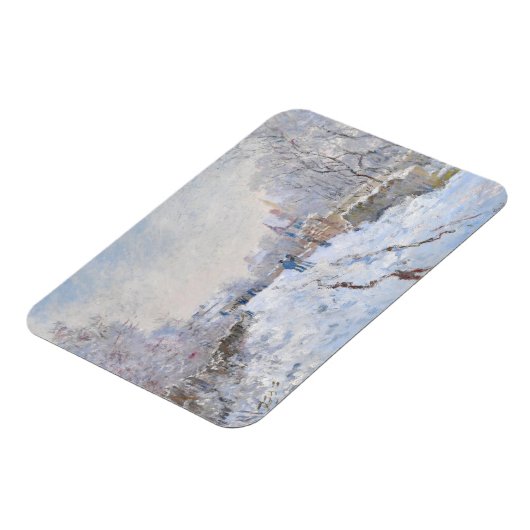 Claude Monet - Schneeszene in Argenteuil Magnet (Linke Seite)