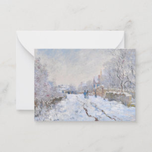 Claude Monet - Schneeszene in Argenteuil Mitteilungskarte