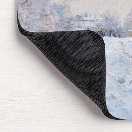 Claude Monet - Schneeszene in Argenteuil Mousepad (Ecke)