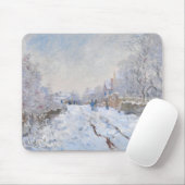 Claude Monet - Schneeszene in Argenteuil Mousepad (Mit Mouse)
