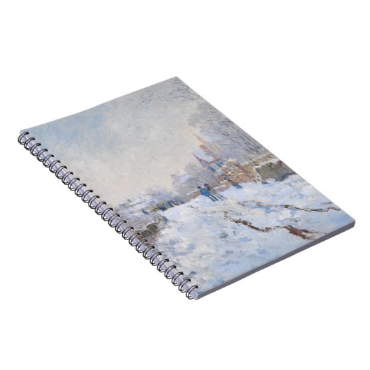 Claude Monet - Schneeszene in Argenteuil Notizblock (Rechte Seite)