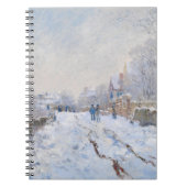 Claude Monet - Schneeszene in Argenteuil Notizblock (Vorderseite)