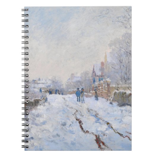 Claude Monet - Schneeszene in Argenteuil Notizblock (Vorderseite)