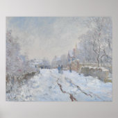 Claude Monet - Schneeszene in Argenteuil Poster (Vorne)