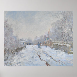 Claude Monet - Schneeszene in Argenteuil Poster