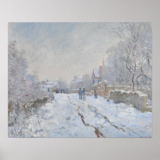 Claude Monet - Schneeszene in Argenteuil Poster (Vorne)