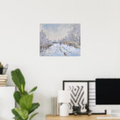 Claude Monet - Schneeszene in Argenteuil Poster (Heimbüro)