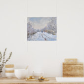 Claude Monet - Schneeszene in Argenteuil Poster (Küche)
