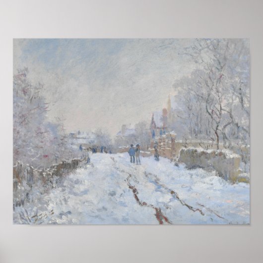 Claude Monet - Schneeszene in Argenteuil Poster (Vorne)