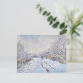 Claude Monet - Schneeszene in Argenteuil Postkarte (Stehend Vorderseite)