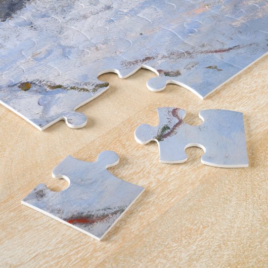 Claude Monet - Schneeszene in Argenteuil Puzzle (Seite)