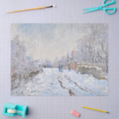 Claude Monet - Schneeszene in Argenteuil Seidenpapier (Basteln)