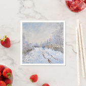 Claude Monet - Schneeszene in Argenteuil Serviette (Beispiel)