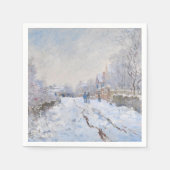 Claude Monet - Schneeszene in Argenteuil Serviette (Vorderseite)