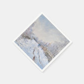 Claude Monet - Schneeszene in Argenteuil Serviette (Ecke)