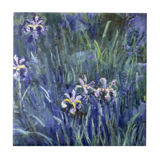 Claude Monet: Schwertlilien Fliese (Vorderseite)