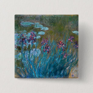 Claude Monet: Schwertlilien und Seerosen Button