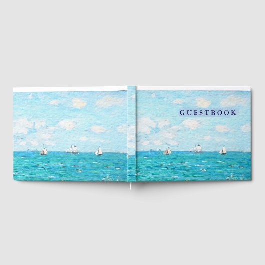 Claude Monet Seascape bei Saint-Adresse Fine Art Gästebuch (Voll)