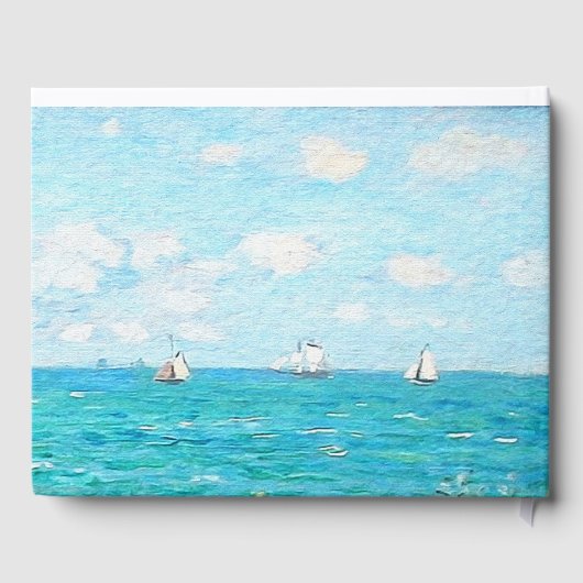 Claude Monet Seascape bei Saint-Adresse Fine Art Gästebuch (Rückseite)