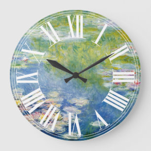 Claude Monet Seerose in Giverny Große Wanduhr