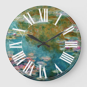 Claude Monet Seerose in Giverny Große Wanduhr