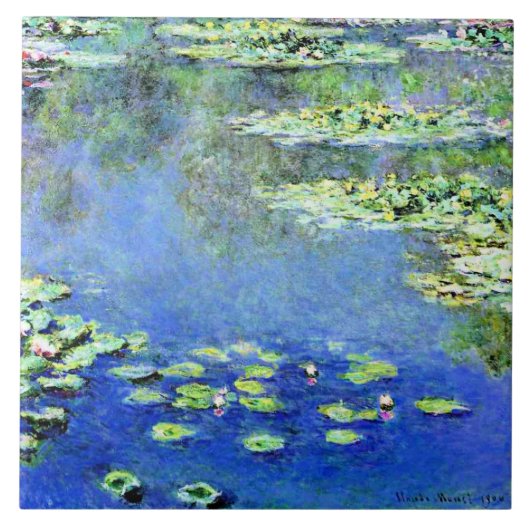 Claude Monet - Seerosen, 1907, Fliese (Vorderseite)