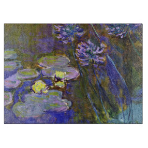Claude Monet Seerosen Agapanthus Schneidebrett