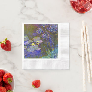 Claude Monet Seerosen Agapanthus Serviette
