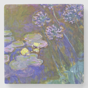Claude Monet Seerosen Agapanthus Steinuntersetzer