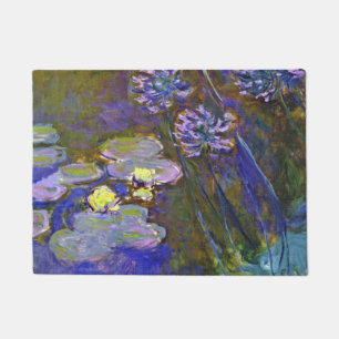 Claude Monet Seerosen Agapanthus Vintage Kunst Fußmatte