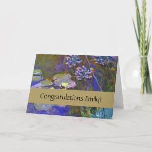Claude Monet Seerosen Agapanthus Vintage Kunst Karte