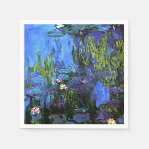 Claude Monet: Seerosen, blaues Indigo Serviette