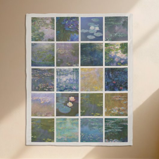 Claude Monet Seerosen Fleecedecke