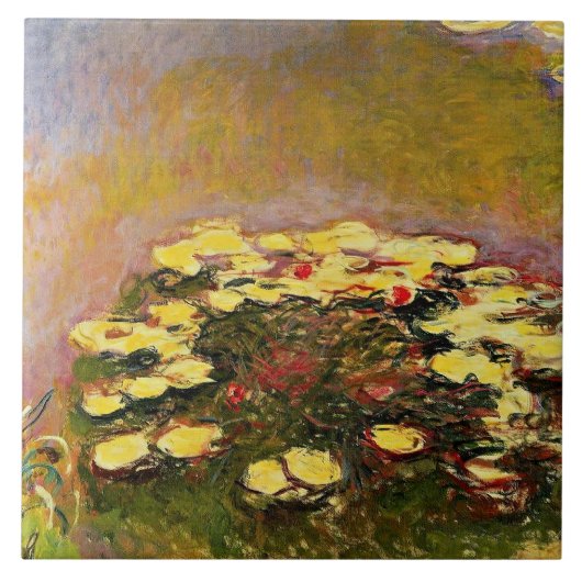 Claude Monet, Seerosen (gelb), Fliese (Vorderseite)