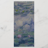 Claude Monet Seerosen Hochzeit Menükarte (Rückseite)