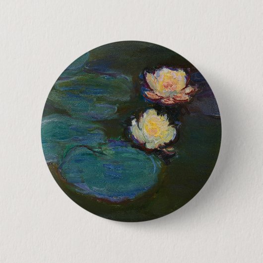 Claude Monet Seerosen Impressionistische Ölkunst Button (Vorderseite)