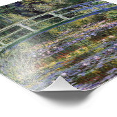 Claude Monet, Seerosen, japanische Brücke, Garten, Fotodruck (Ecke)