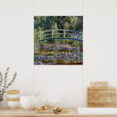 Claude Monet, Seerosen, japanische Brücke, Garten, Poster (Küche)