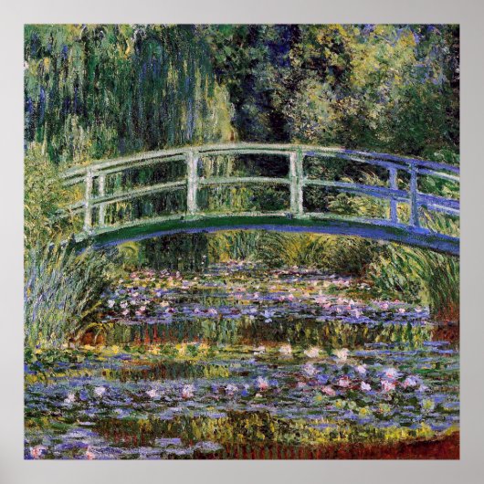 Claude Monet, Seerosen, japanische Brücke, Garten, Poster (Vorne)