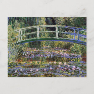 Claude Monet, Seerosen, japanische Brücke, Garten, Postkarte