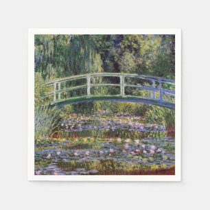 Claude Monet, Seerosen, japanische Brücke, Garten Serviette