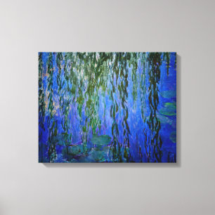 Claude Monet - Seerosen mit Trauerweide Leinwanddruck