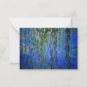 Claude Monet - Seerosen mit Trauerweide Mitteilungskarte