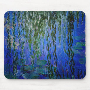 Claude Monet - Seerosen mit Trauerweide Mousepad
