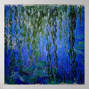 Claude Monet - Seerosen mit Trauerweide Poster