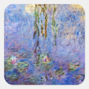 Claude Monet - Seerosen Quadratischer Aufkleber