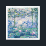 CLAUDE MONET - Seerosen Serviette<br><div class="desc">CLAUDE MONET - Seerosenöl auf Leinwand; Fortpflanzung</div>