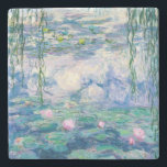CLAUDE MONET - Seerosen Steinuntersetzer<br><div class="desc">CLAUDE MONET - WasserlililieÖl auf Leinwand; Wiedergabe</div>