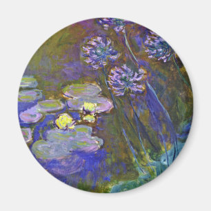 Claude Monet Seerosen und Agapanthus Magnet