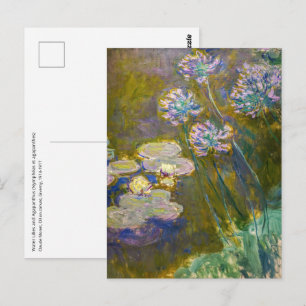 Claude Monet - Seerosen und Agapanthus Postkarte